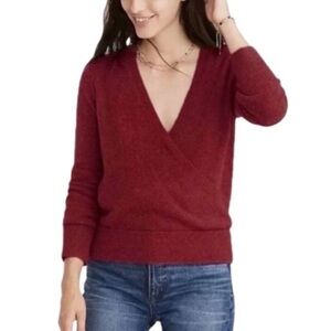 Madewell Criss Cross Wool Blend Sweater